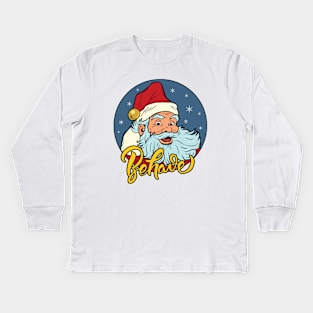 Pop Art Santa Kids Long Sleeve T-Shirt